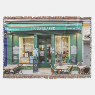 French cafes: Versailles cosy scene. Throw Blanket