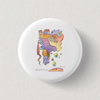 French Carneval in south of France 3 Cm Round Badge