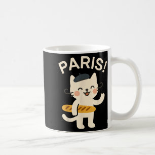 French Cat With Baguette Cute Cat Paris Funny Anim Coffee Mug