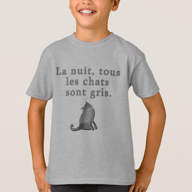 French Cats Saying Products T-Shirt (Front)