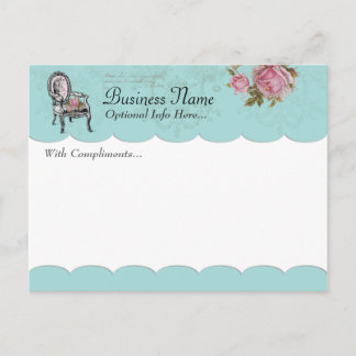 French Chair With Compliments Postcard