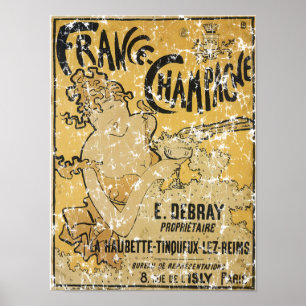 French Champagne-1899 - distressed Poster