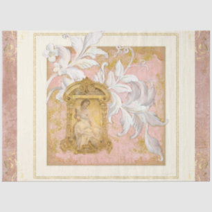 French Chateau Elegant Vintage Woman Decoupage Art Tissue Paper