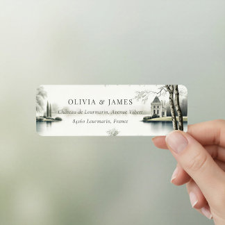 French Château Secret Garden Return Address Label