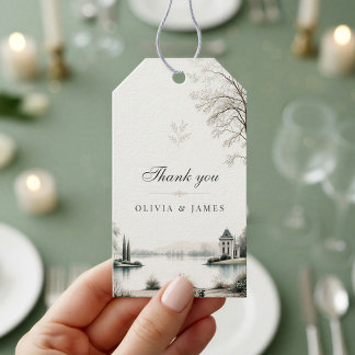 French Château Secret Garden Wedding Gift Tags