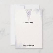 French Chateau Wisteria Wedding Thank You Card
