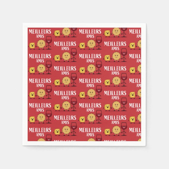 French cheese lovers  napkin (Front)