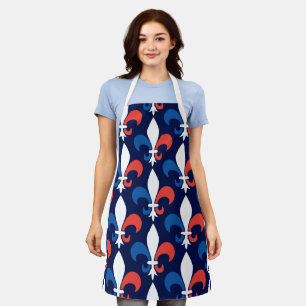 French Chef Fleur de Lys Celebrate France Apron