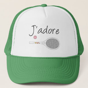 French Chic J'adore Tennis Player Design    Trucker Hat