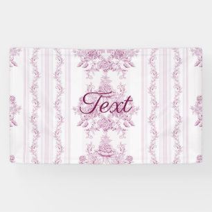 French chic,pink,toile,floral,pattern,victorian,Fl Banner