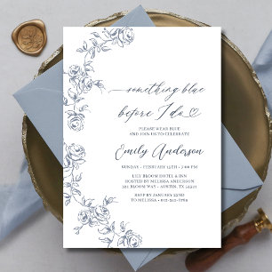 French Chinoiserie Something Blue Bridal Shower Invitation