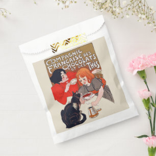 French Chocolate Party Steinlen Art Favour Bag