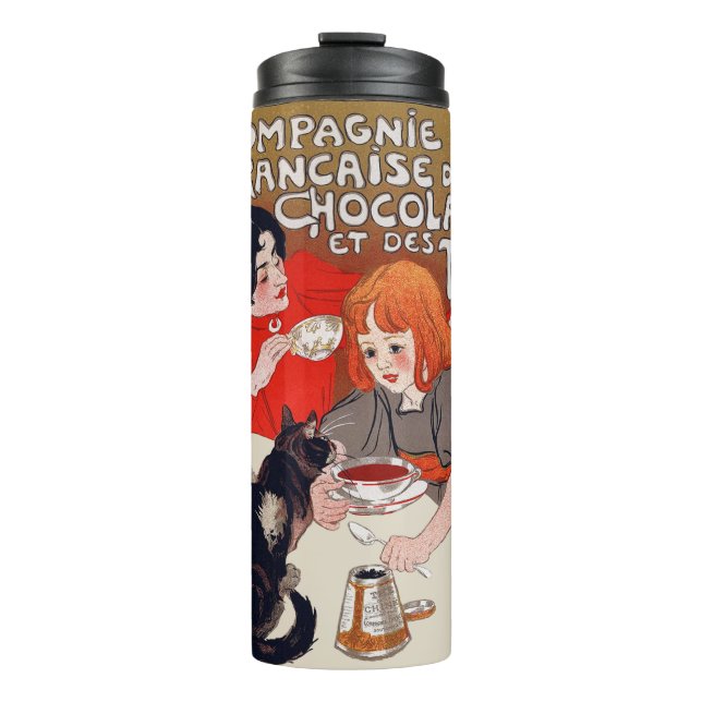 French Chocolate Party Steinlen Art Thermal Tumbler (Front)