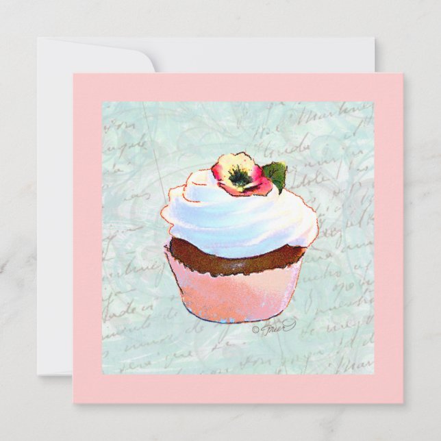 French Chocolate Pink Cupcake (Front)