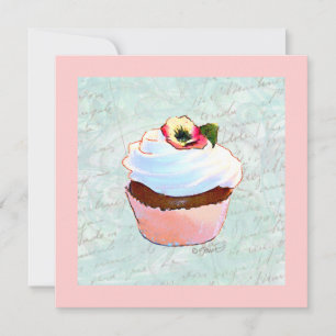 French Chocolate Pink Cupcake