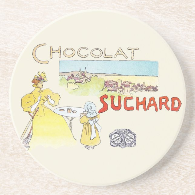 French Chocolate Vintage Candy Advertising Coaster (Front)