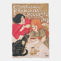 French Chocolates and Teas Vintage Steinlen Poster