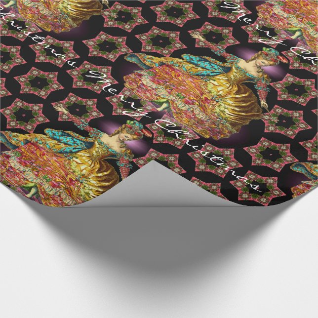 French Christmas Wrapping Paper (Corner)