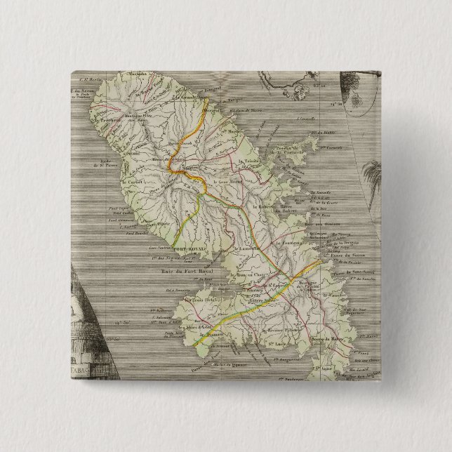 French Colonies Martinique 15 Cm Square Badge (Front)