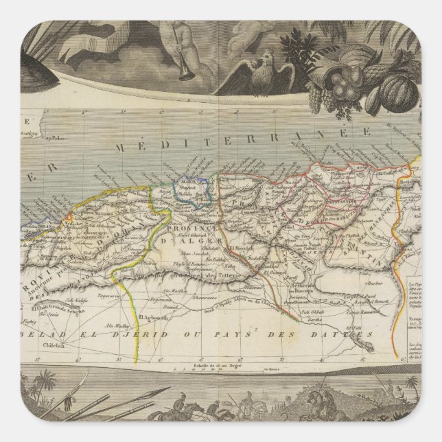 French colony Algeria Square Sticker (Front)