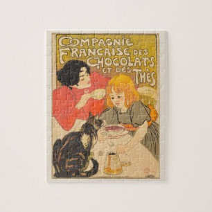 French Company of Chocolates and Teas, Art Nouveau Jigsaw Puzzle
