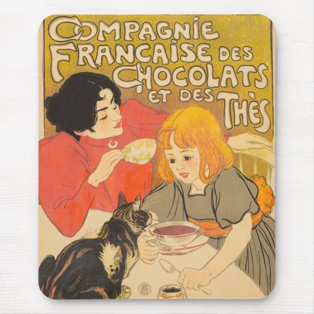 French Company of Chocolates and Teas, Art Nouveau Mouse Pad (Front)