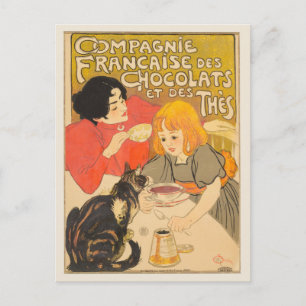 French Company of Chocolates and Teas, Art Nouveau Postcard