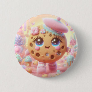 French Cookie 6 Cm Round Badge