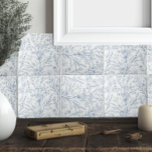 French Cottage Blue and White Floral Ceramic Tile<br><div class="desc">With a romantic dusty blue and white floral design these tiles are reminiscent of French cottages and cosy spaces. A unique addition to kitchen or bathroom backsplashes.</div>