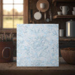 French Cottage Dusty Blue Floral Ceramic Tile<br><div class="desc">With a romantic dusty blue floral design these tiles are reminiscent of French cottages and cosy spaces. A unique addition to kitchen or bathroom backsplashes.</div>