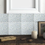 French Cottage Sage Green Blue Floral Ceramic Tile<br><div class="desc">With a romantic sage green and blue forget me not floral design these tiles are reminiscent of French cottages and the riviera,  perfect for creating cosy spaces.</div>