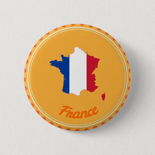 French country 6 cm round badge