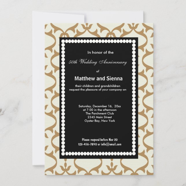 French Country Anniversary Invitation (Front)