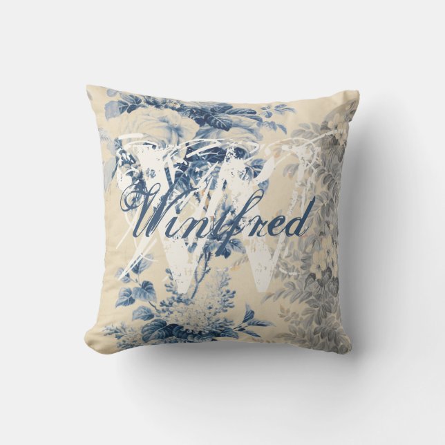 French Country Antique Farmhouse Throw Pillow (Front)