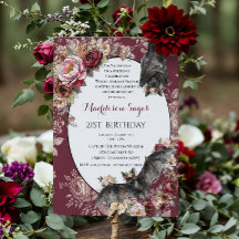 French Country Bat Birthday Invitation 