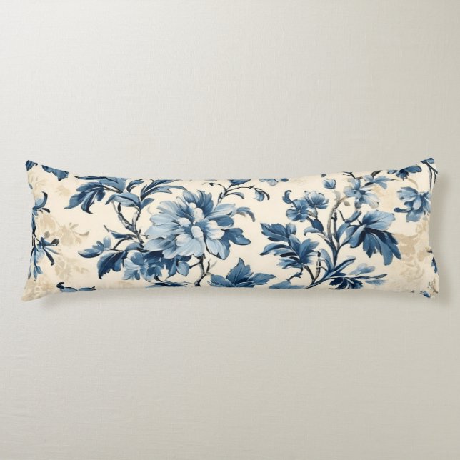 French Country Blue Toile Body Cushion (Front)