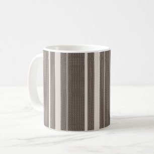 French country brown stripes coffee mug