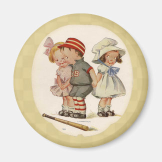 French Country Children Playing Fridge Magnet