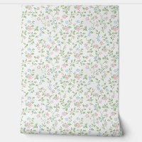 French country delicate flowers wallpaper