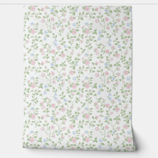 French country delicate flowers wallpaper