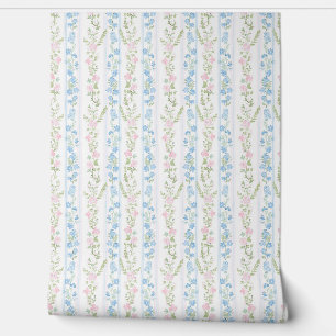 French country delicate flowers wallpaper 