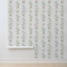 French country delicate flowers wallpaper