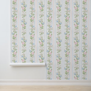 French country delicate flowers wallpaper 