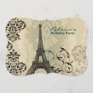 french country eiffel tower paris birthday party invitation