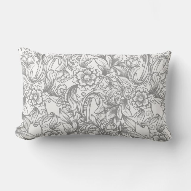 French Country Floral  Lumbar Cushion (Front)