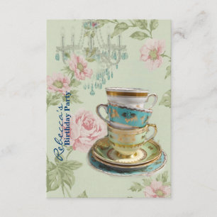 french country garden birthday tea party invitation