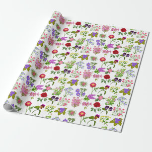 French Country Garden Floral Wrapping Paper