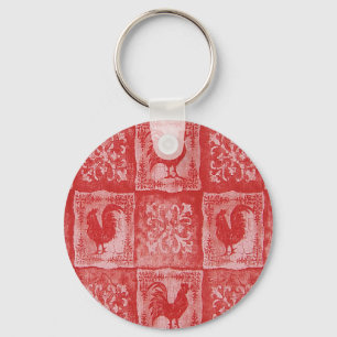 French Country Grannies Kitchen Tablecloth Key Ring