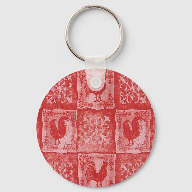 French Country Grannies Kitchen Tablecloth Key Ring (Front)