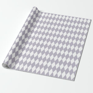 French Country Harlequin Lilac & White Wrapping Paper